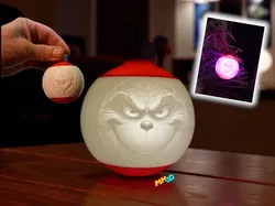 Grinch Lithophane Christmas Ornament