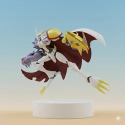 Omegamon Digimon Creature Model