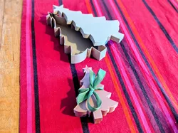 Tree shaped Christmas gift box | 2 sizes | fast print