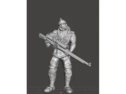 Gas Mask Bandit w/ Sniper - Tabletop miniatures