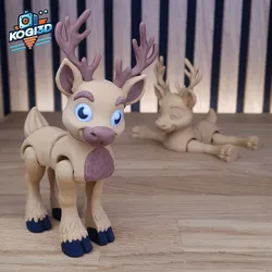 Print in Place Articulated Reindeer Model