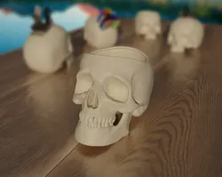 Realistic Skull 2: Planter/Pen Holder/Media Storage & More