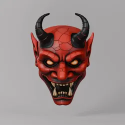 Sculptures & Artworks STL Descărcare - ONI MASK WALL - HeizNeek
