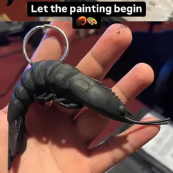 Shrimp keychain trinket