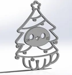 Adorno Navideño de gato / Cat Christmas Ornament