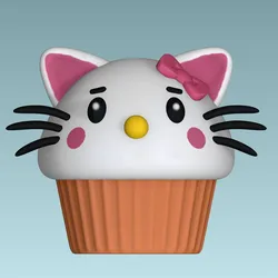 Characters & Creatures STL تنزيل - Hello kitty muffin | cupcake | cat | toy - JohnBogle