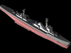 Design not built in real life, Harugumo concept of Japanese sww destroyer, battle ships (wows), ready for 3D printing or radio control implementation