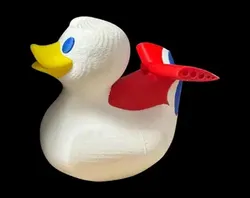 duck with carnival tail