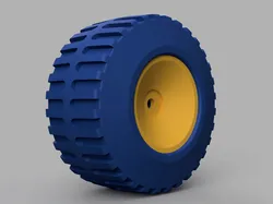 Fisher Price Explorer 980 ATV Wheel - 1970 - 2 Parts