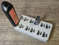 Gridfinity USB holder - 12 x USB-A, 12 x USB-C