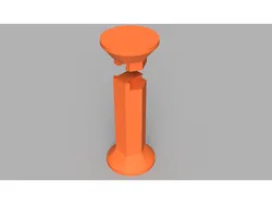 Hex axle for "Updated Ball bearing TPU Wheel Upgrade to the Prusa Spoolholder for Ikea Lack"