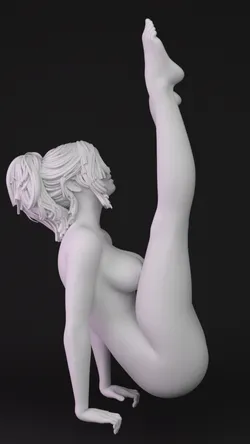 Naked gymnast