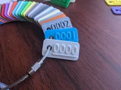 Numbered Filament Swatches