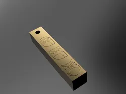 Owl-Engraved Staff Pendant – STL & Editable Fusion 360 File