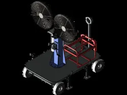 Self-contained Dual Evaporative Air Mister Cooler on Cart w/ Mast - 7'-12' - 8723 CFM - 9kW Gas Gen