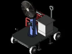 Self-contained Evaporative Air Mister Cooler on Cart w/ Mast - 7'-12' - 8723 CFM - 9kW Gas Generator