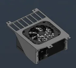 SF750/SF1000 Reversed Offset PSU Bracket for A4-H2O 8mm 6 32 screws
