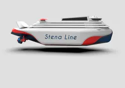 Stena ship  "HAPPY WHALE" with reduced water resistance