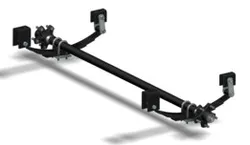 Trailer Axle Assembly, Leaf Spring, 2200 lbs