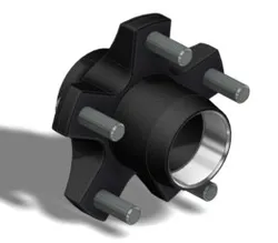 Trailer Wheel Hub, 5 bolt on 4.5" B.C.D., 2000 lb