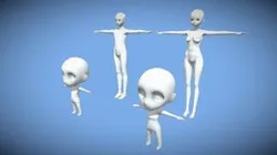 Anime And Chibi Base Meshes