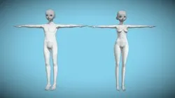 Anime male and female base meshes