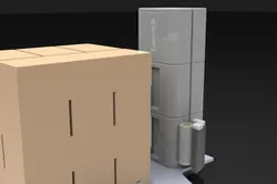 Automatic pallet wrapping machine, palletizer, wrapper Rev 01