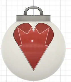 Bola de navidad corazón y estrella