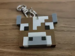 minecraft cow keychain