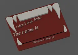Vampire Fantasy Name Tag