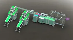 Fully Automatic Face Mask Machine 1 Body Sheet to 2 Earloops, "L" shape type