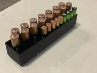 Gridfinity 4x1 4u tall AA AAA Battery Holder