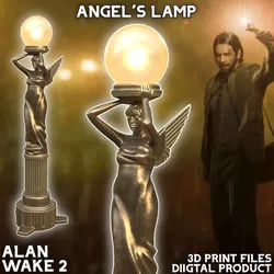 Lighting & Lamps STL Download - Angel Lamp Alan Wake 2by Krotek-inc