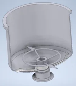 Pharmaceutical mixing vessel with two rotors