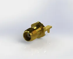 2.92mm Female PCB Edge Lock Connector, 2 Legs