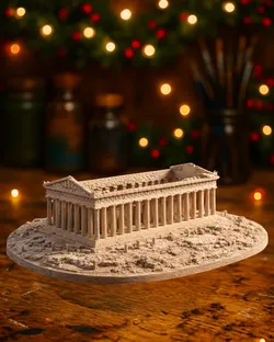 Ancient Greek Temple Ruins – Classical Architecture Miniature