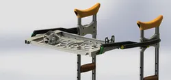 angle compensation consept . Crutches plate cup and bottle