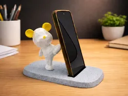 Fișiere pentru imprimante 3D | Fișier 3MF | Bear Phone Stand