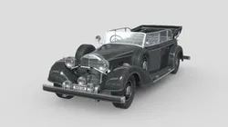 Low Poly Car - Mercedes-Benz 770K 1936