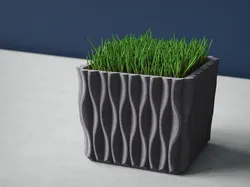 Square Wave Art Planter
