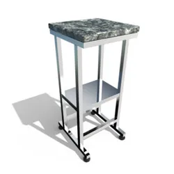 Stainless steel table with anti-vibration table top