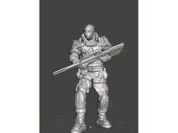 Unitologist Soldier w/ Battle Rifle - Tabletop miniatures
