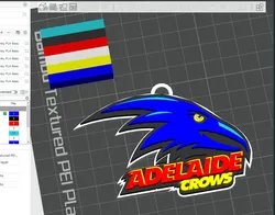 AFL Crows Eagles keychain badge printable and renderable 3D Print Model in Keychains 561734