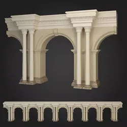 Arcade arches and columns - arches and columns - arches and c... 3D model