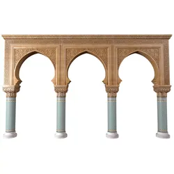 Arch in oriental style  Arched Doorway Oriental Portal Arcade  3D model