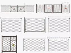 Barbed Wire fence collection 3D model