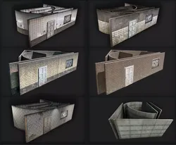 building  Modular Kit - wall collection - PBR  3D Model Pack