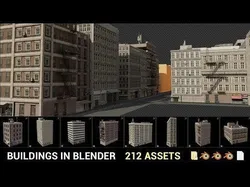 Buildings Asset Pack  212 Assets - 50 buildings plus 162 modular 3D model