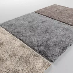 Carpet shaggy rug 3D model