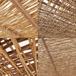 Ceiling wood  thin branch beam n1 3D model